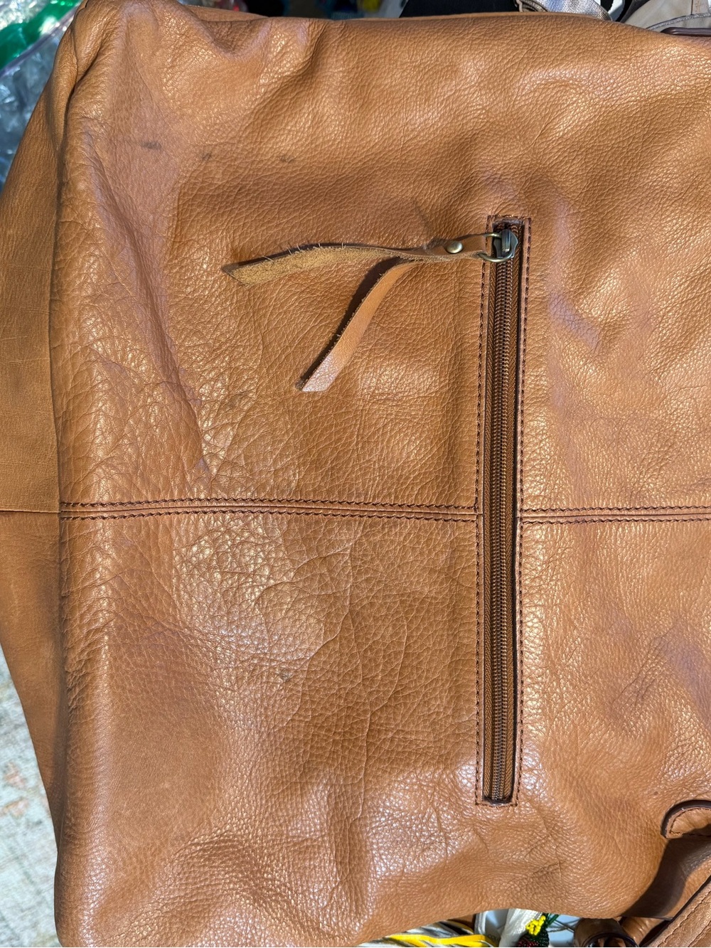Lucky Brand Brown Leather Boho Shoulder Bag / Hobo Bag with Tassels - Picture 14 of 15